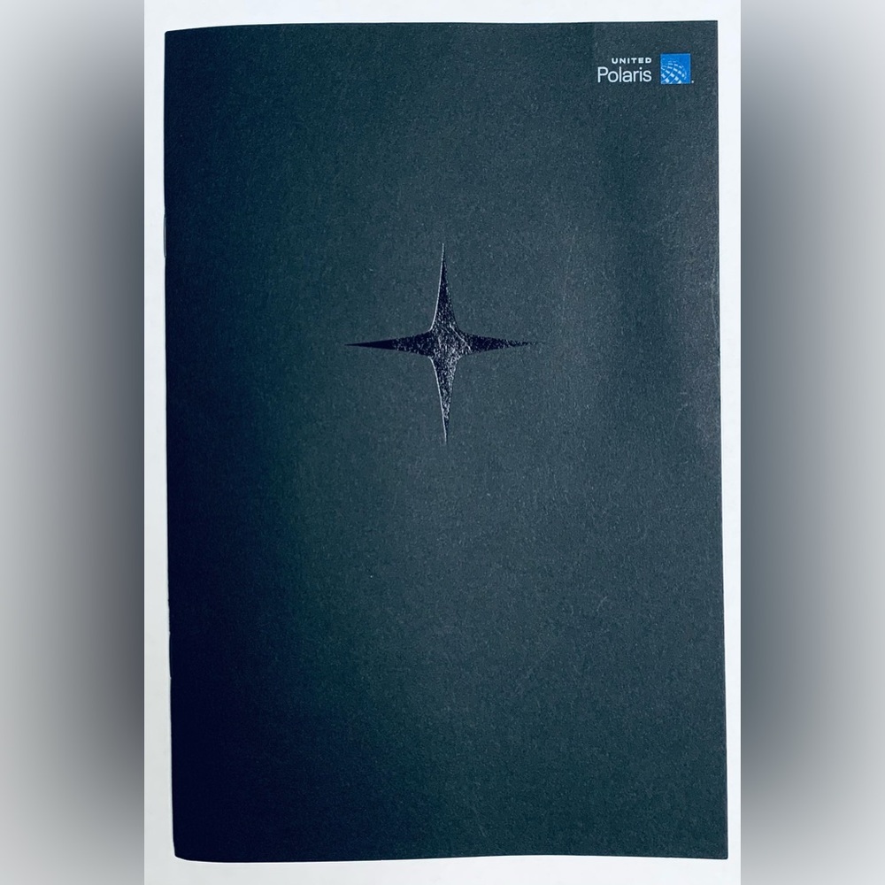 United Airlines Polaris Class Inflight Menu USA - UK September 2025 Lunch Dinner